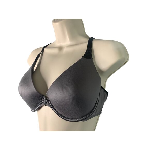 Sweet Nothings Gray Black Womens Size 38D Front Closure Padded Underwire Bra - Picture 3 of 8